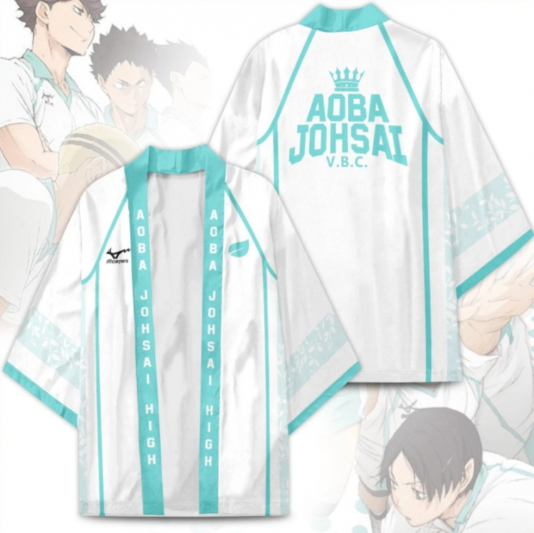 Haikyuu!!  Full color COS kimono cloak jacket from 2XS to 4XL  three days in advance