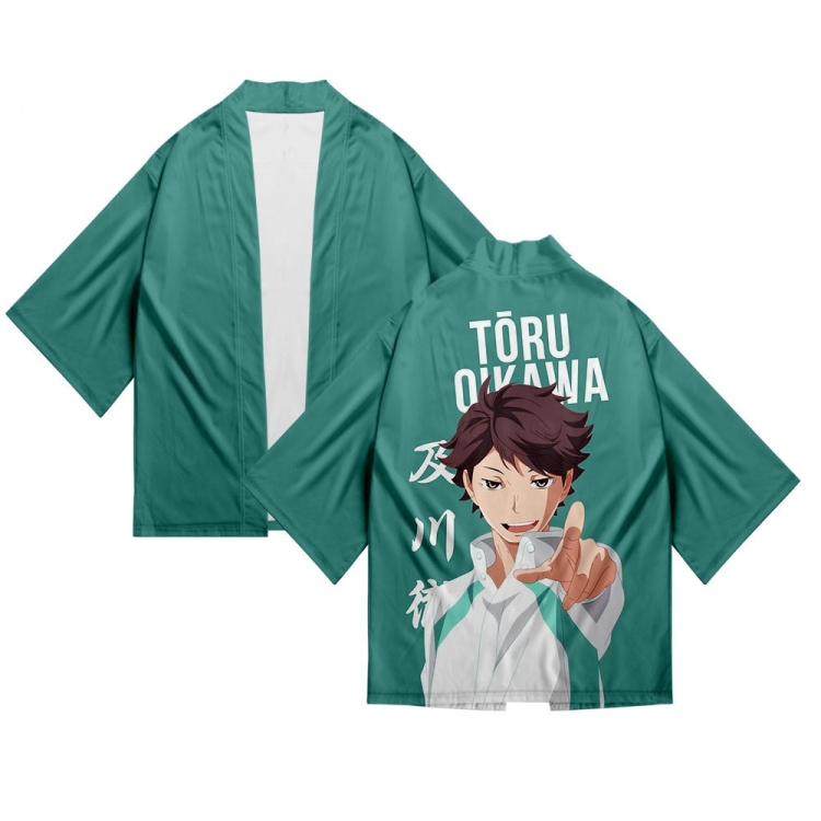 Haikyuu!!  Full color COS kimono cloak jacket from 2XS to 4XL  three days in advance