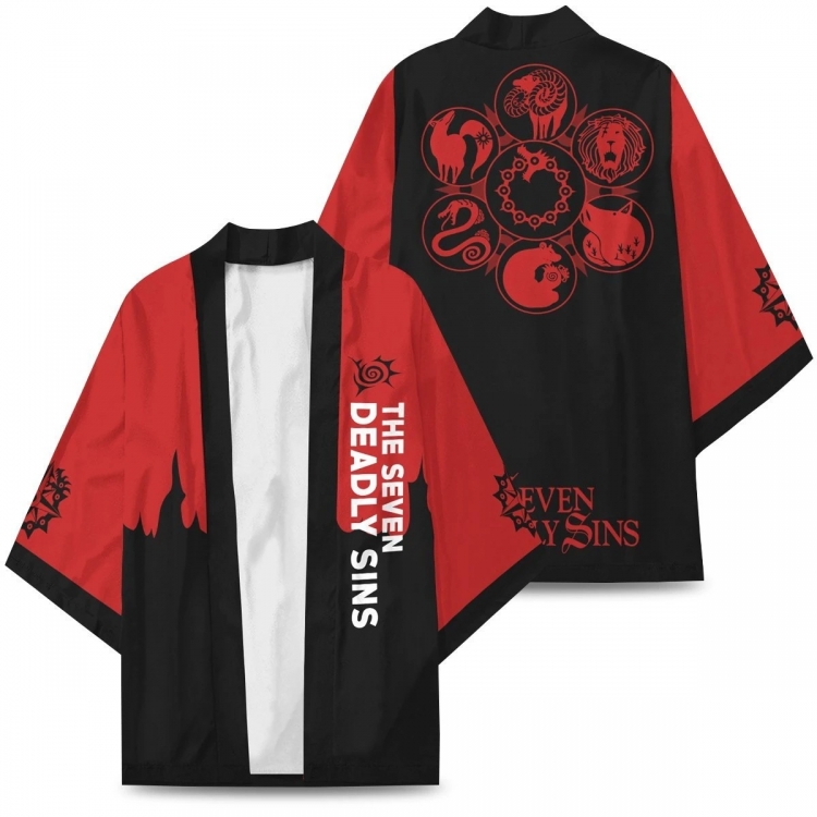 The Seven Deadly Sins Full color COS kimono cloak jacket from 2XS to 4XL  three days in advance