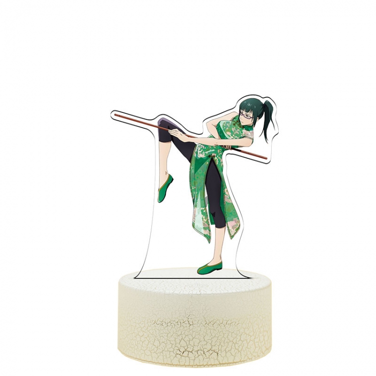 Jujutsu Kaisen Acrylic Night Light 16 Color-changing USB Interface Box Set 19X7X4CM white base