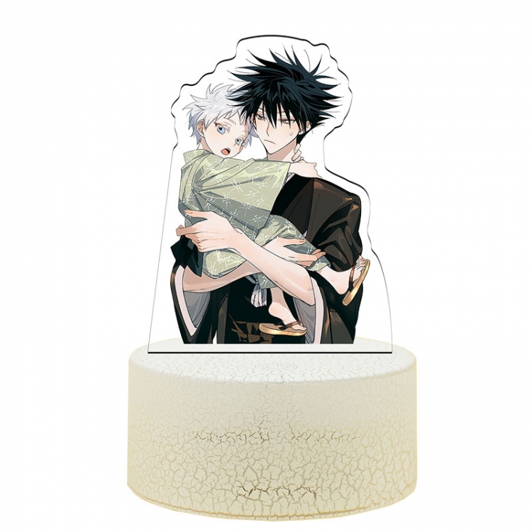 Jujutsu Kaisen Acrylic night light 16 kinds of color changing USB interface box 14X7X4CM white base
