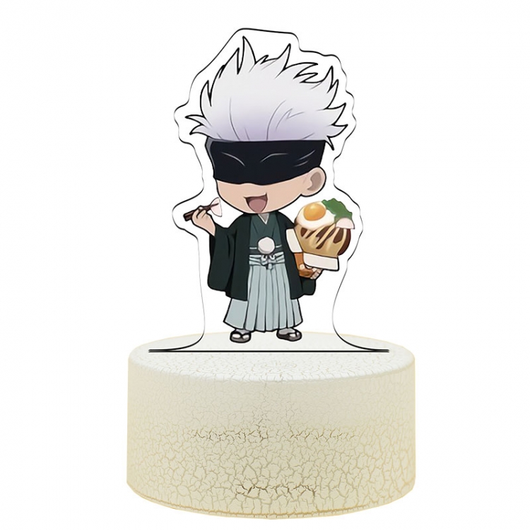 Jujutsu Kaisen Version QAcrylic night light 16 kinds of color changing USB interface box 14X7X4CM white base