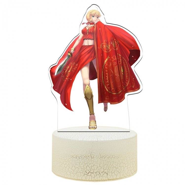 Fate stay night Acrylic Night Light 16 Color-changing USB Interface Box Set 19X7X4CM white base