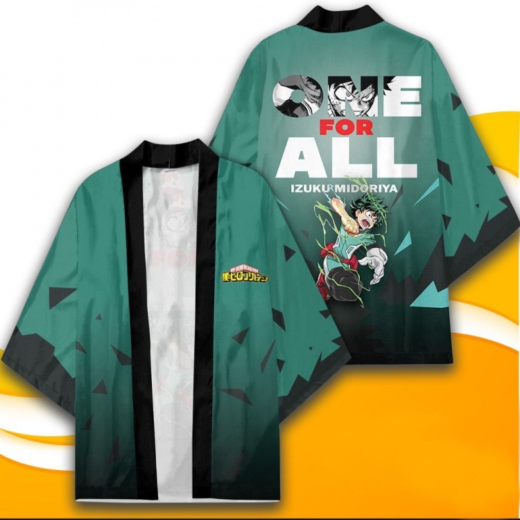 My Hero Academia Full color COS kimono cloak jacket from 2XS to 4XL  three days in advance