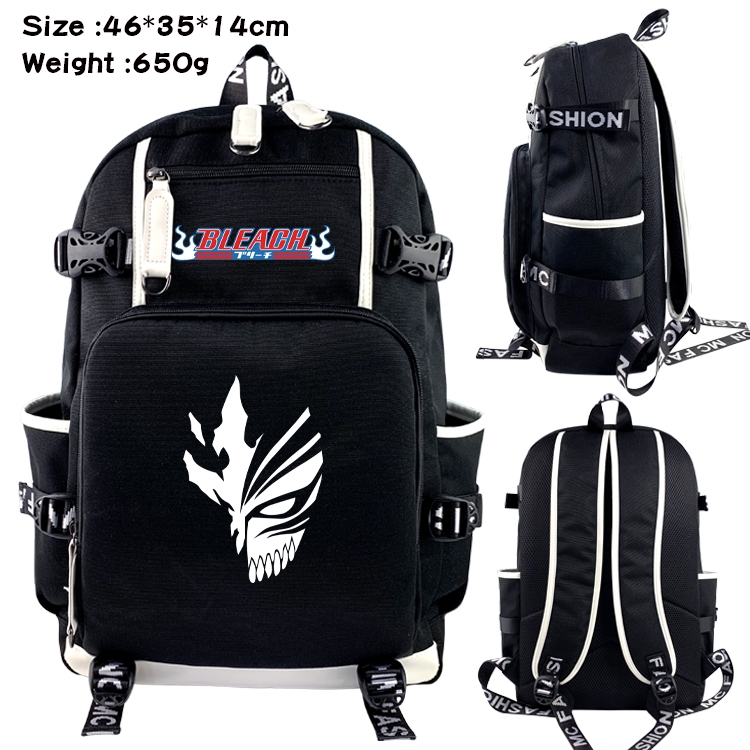 Bleach  Data USB backpack Cartoon printed student backpack 46X35X14CM 650G