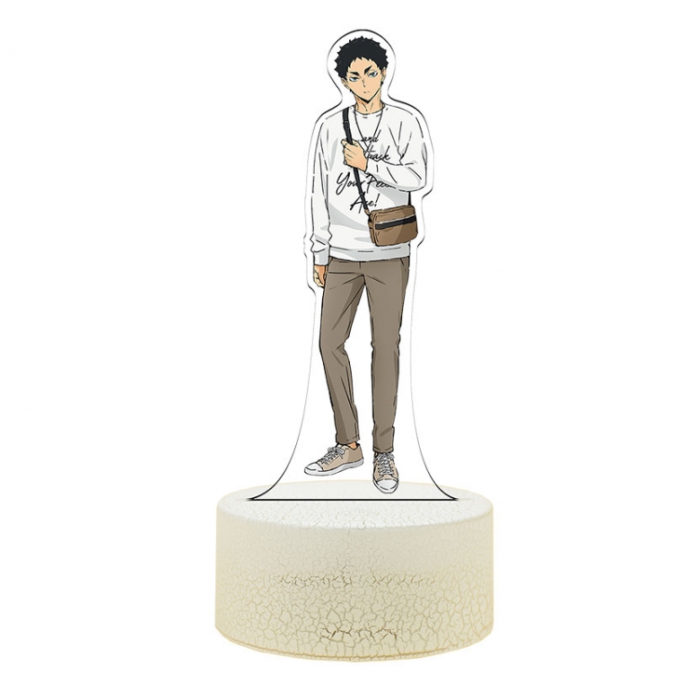 Haikyuu!! Acrylic Night Light 16 Color-changing USB Interface Box Set 19X7X4CM white base