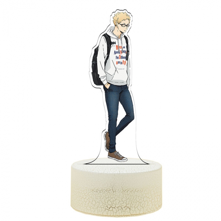 Haikyuu!! Acrylic Night Light 16 Color-changing USB Interface Box Set 19X7X4CM white base