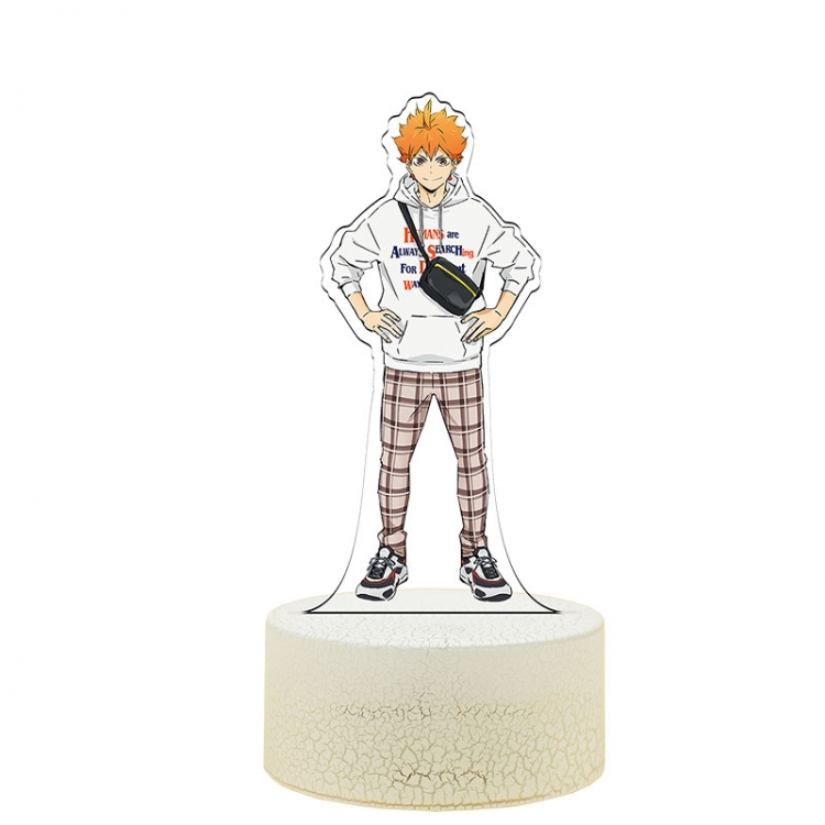 Haikyuu!! Acrylic Night Light 16 Color-changing USB Interface Box Set 19X7X4CM white base