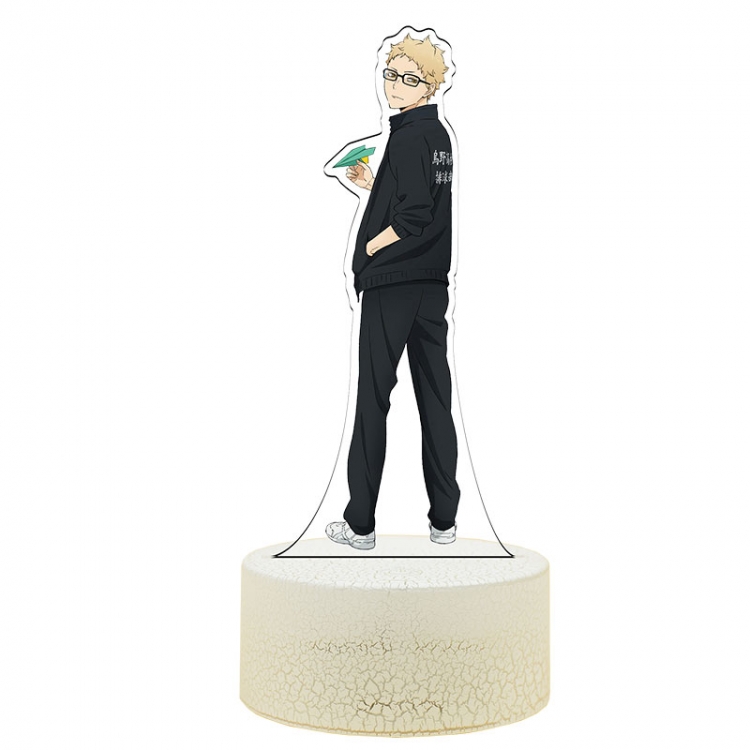 Haikyuu!! Acrylic Night Light 16 Color-changing USB Interface Box Set 19X7X4CM white base