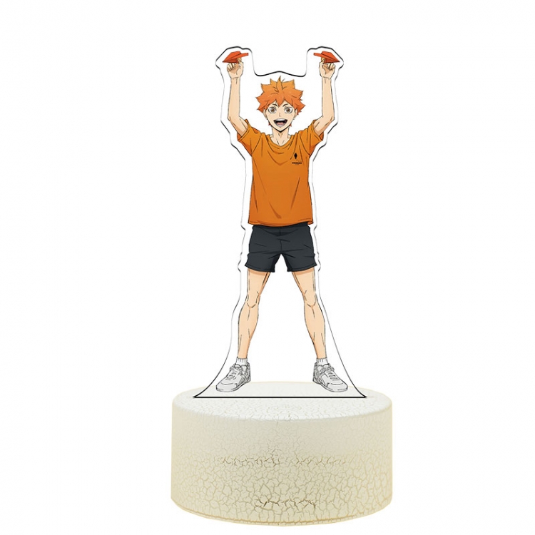 Haikyuu!! Acrylic Night Light 16 Color-changing USB Interface Box Set 19X7X4CM white base