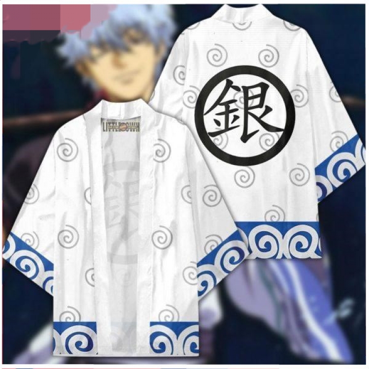 Gintama Full color COS kimono cloak jacket from 2XS to 4XL  three days in advance