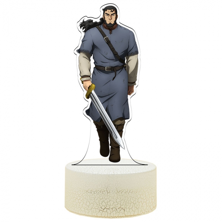Vinland Saga 2 Acrylic Night Light 16 Color-changing USB Interface Box Set 19X7X4CM white base