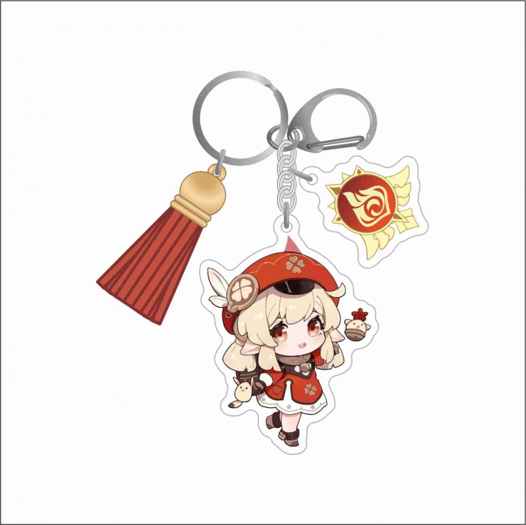 Genshin Impact 3 Pendant Acrylic Keychain Bag Pendant Decorations price for 5 pcs