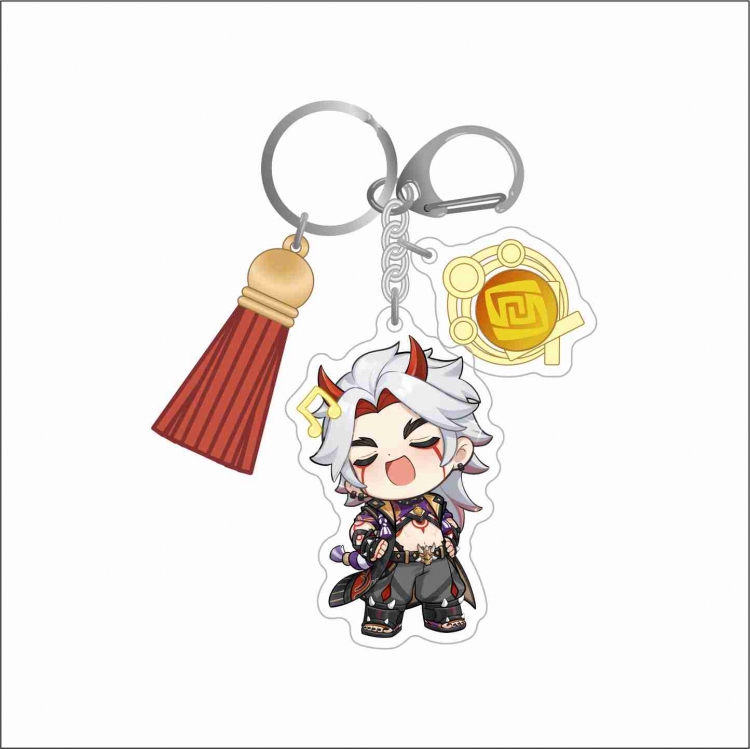 Genshin Impact 3 Pendant Acrylic Keychain Bag Pendant Decorations price for 5 pcs