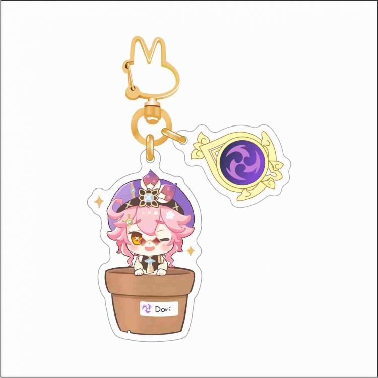 Genshin Impact Epoxy Keychain Bag Pendant Decoration Ornament price for 2 pcs