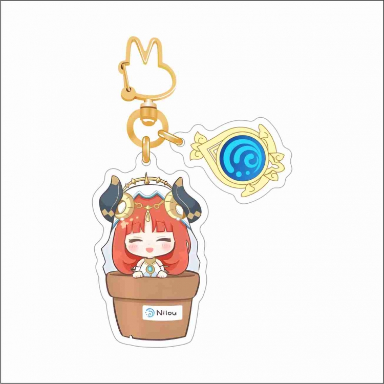 Genshin Impact Epoxy Keychain Bag Pendant Decoration Ornament price for 2 pcs
