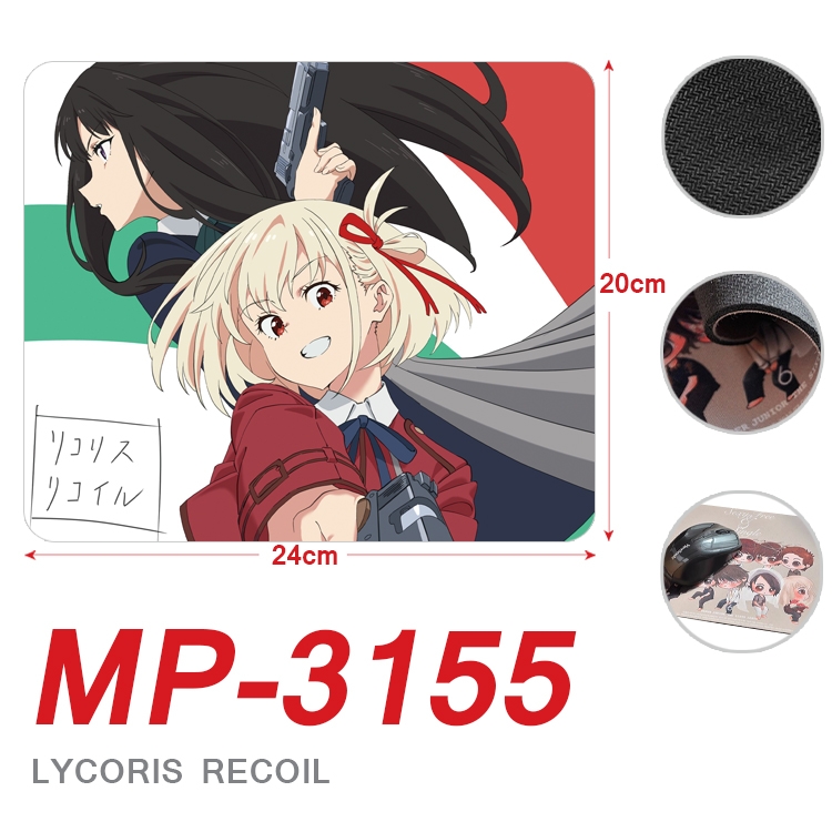 Lycoris Recoil Anime Full Color Printing Mouse Pad Unlocked 20X24cm price for 5 pcs MP-3155