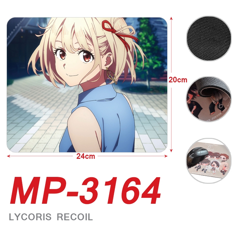 Lycoris Recoil Anime Full Color Printing Mouse Pad Unlocked 20X24cm price for 5 pcs  MP-3164