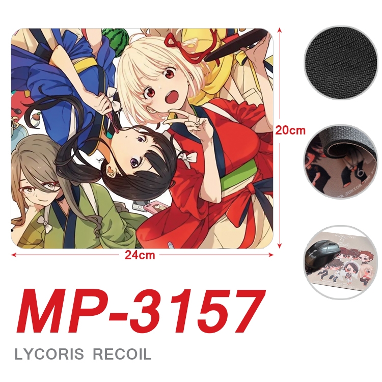 Lycoris Recoil Anime Full Color Printing Mouse Pad Unlocked 20X24cm price for 5 pcs MP-3157