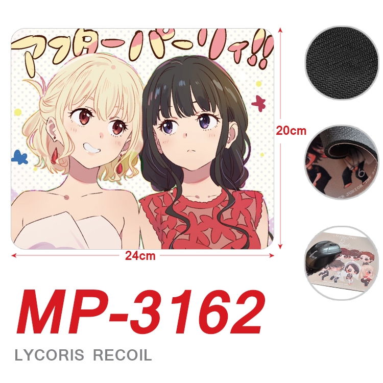 Lycoris Recoil Anime Full Color Printing Mouse Pad Unlocked 20X24cm price for 5 pcs MP-3162