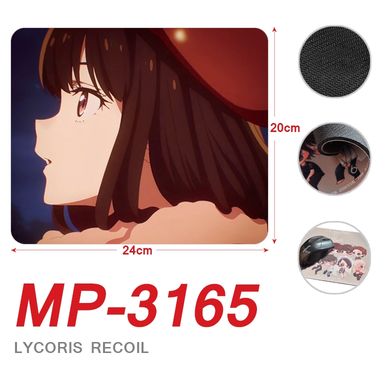 Lycoris Recoil Anime Full Color Printing Mouse Pad Unlocked 20X24cm price for 5 pcs  MP-3165