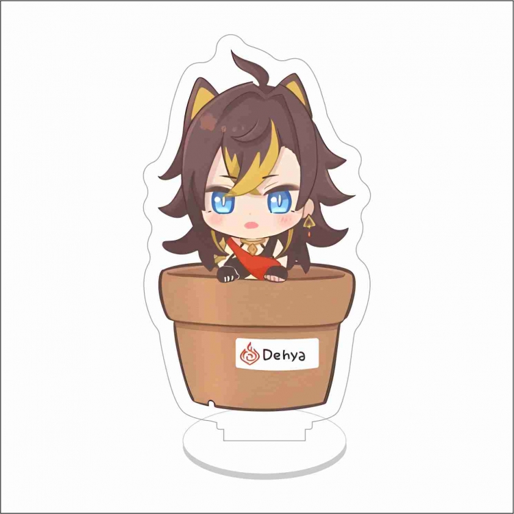 Genshin Impact Double layer Anime characters acrylic Standing Plates Keychain 10cm