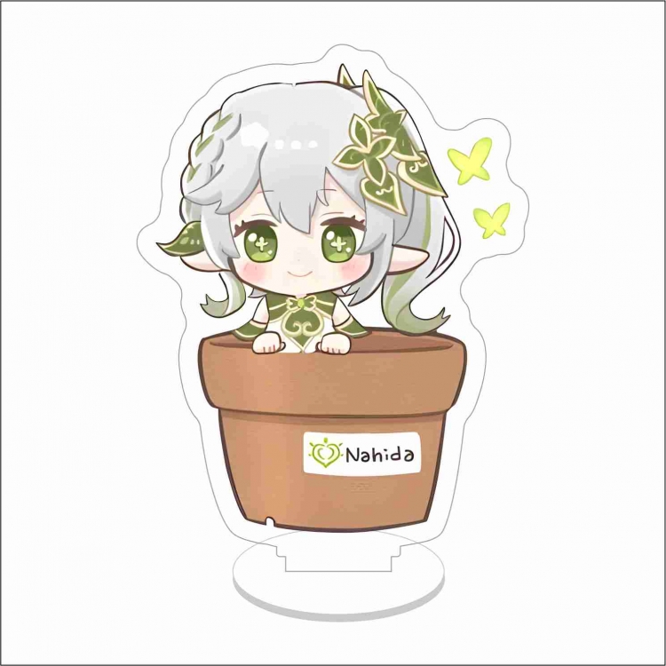Genshin Impact Double layer Anime characters acrylic Standing Plates Keychain 10cm