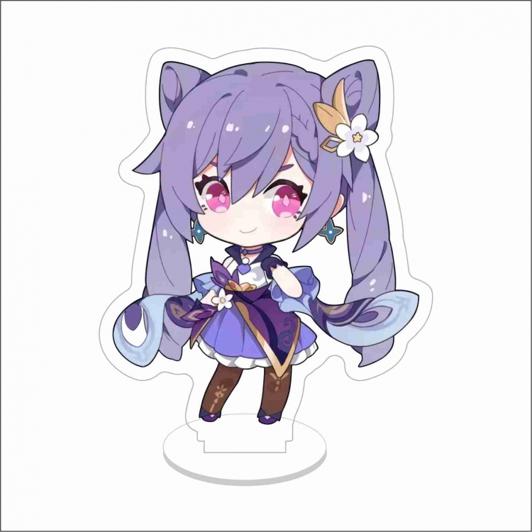 Genshin Impact Double layer Anime characters acrylic Standing Plates Keychain 10cm
