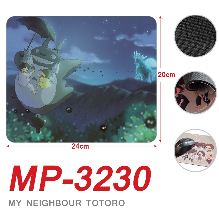 TOTORO Anime Full Color Printing Mouse Pad Unlocked 20X24cm price for 5 pcs MP-3230