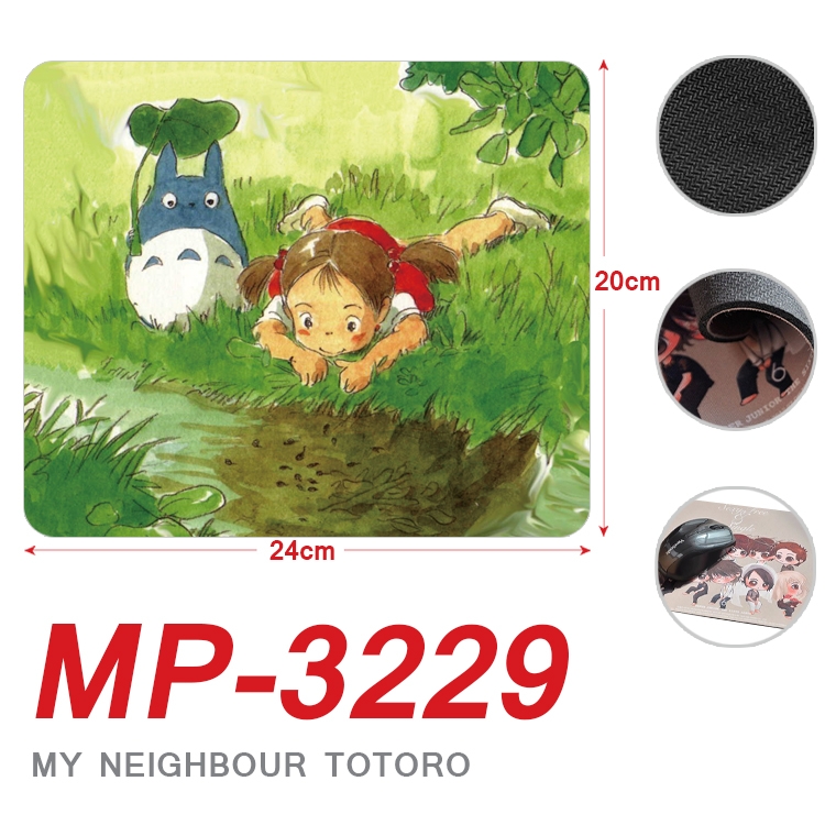 TOTORO Anime Full Color Printing Mouse Pad Unlocked 20X24cm price for 5 pcs  MP-3229