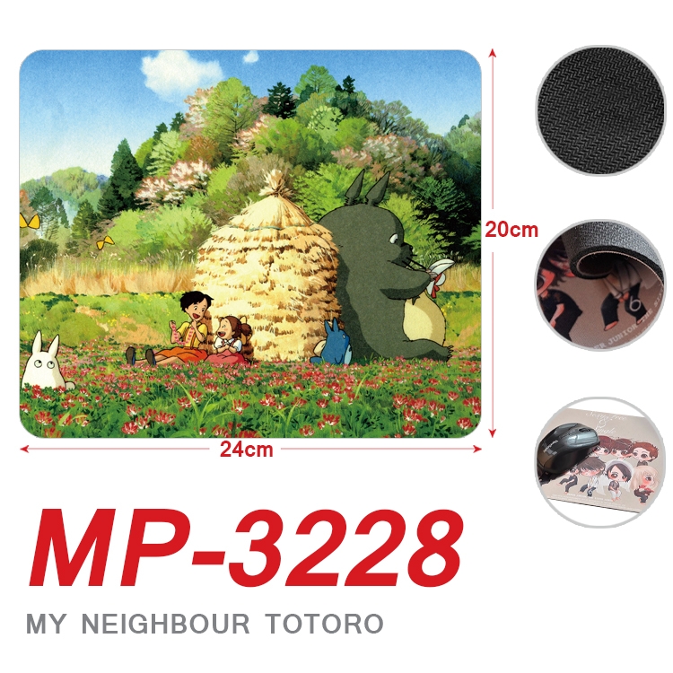 TOTORO Anime Full Color Printing Mouse Pad Unlocked 20X24cm price for 5 pcs MP-3228