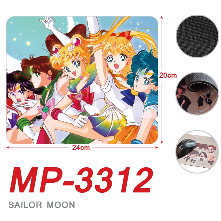 sailormoon Anime Full Color Printing Mouse Pad Unlocked 20X24cm price for 5 pcs MP-3312