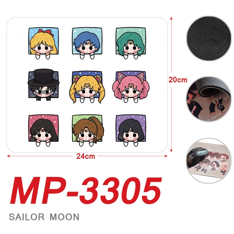 sailormoon Anime Full Color Printing Mouse Pad Unlocked 20X24cm price for 5 pcs MP-3305