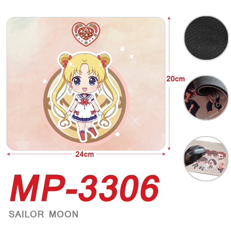 sailormoon Anime Full Color Printing Mouse Pad Unlocked 20X24cm price for 5 pcs  MP-3306