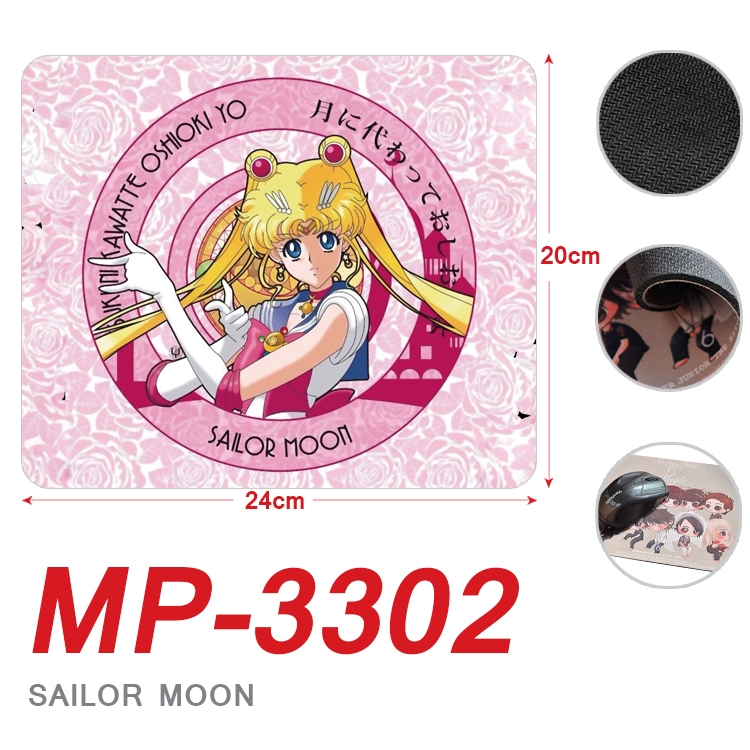 sailormoon Anime Full Color Printing Mouse Pad Unlocked 20X24cm price for 5 pcs MP-3302