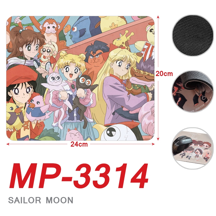 sailormoon Anime Full Color Printing Mouse Pad Unlocked 20X24cm price for 5 pcs MP-3314