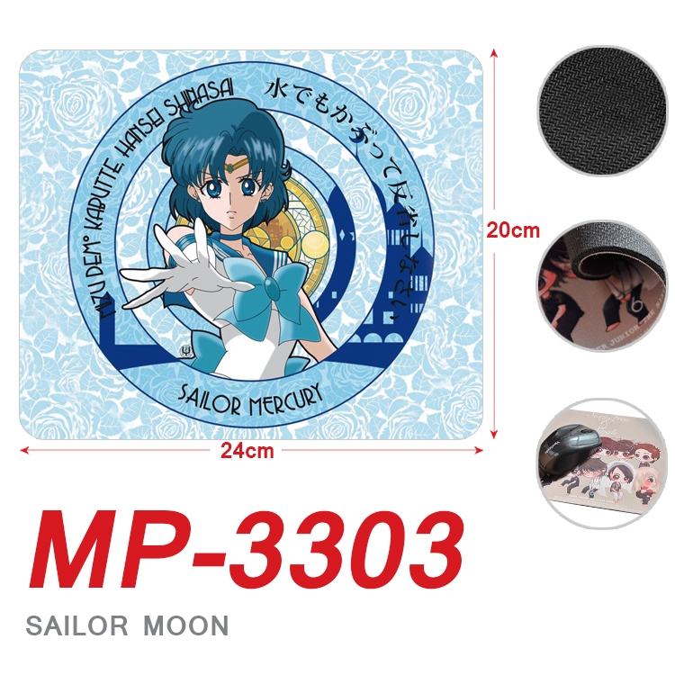 sailormoon Anime Full Color Printing Mouse Pad Unlocked 20X24cm price for 5 pcs MP-3303