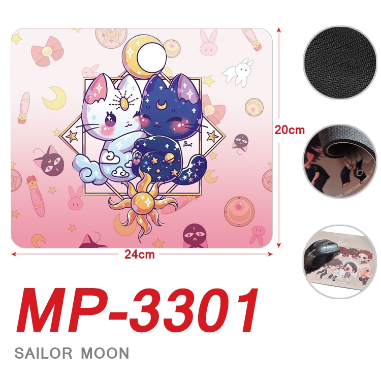 sailormoon Anime Full Color Printing Mouse Pad Unlocked 20X24cm price for 5 pcs MP-3301