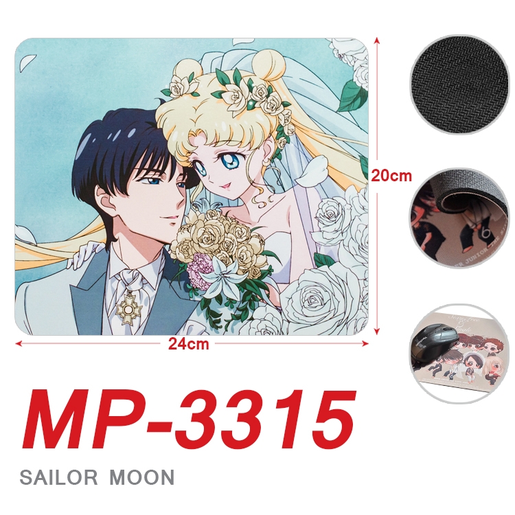 sailormoon Anime Full Color Printing Mouse Pad Unlocked 20X24cm price for 5 pcs  MP-3315