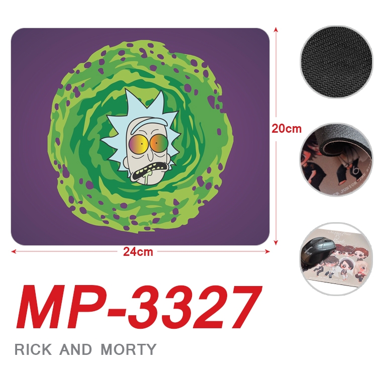 Rick and Morty Anime Full Color Printing Mouse Pad Unlocked 20X24cm price for 5 pcs MP-3327