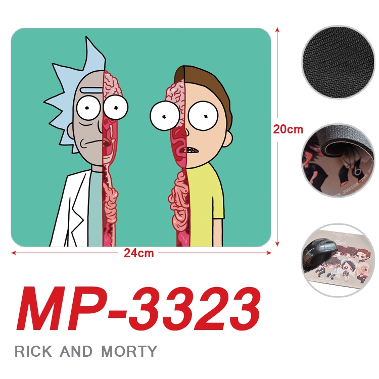 Rick and Morty Anime Full Color Printing Mouse Pad Unlocked 20X24cm price for 5 pcs MP-3323