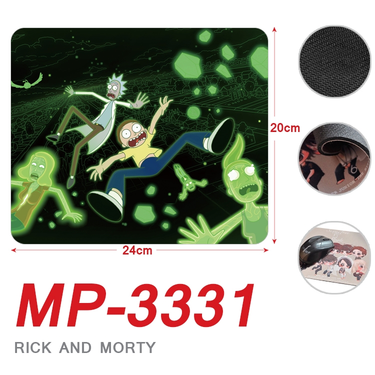 Rick and Morty Anime Full Color Printing Mouse Pad Unlocked 20X24cm price for 5 pcs  MP-3331