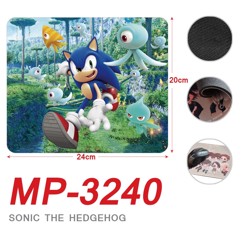 Sonic The Hedgehog Anime Full Color Printing Mouse Pad Unlocked 20X24cm price for 5 pcs MP-3240