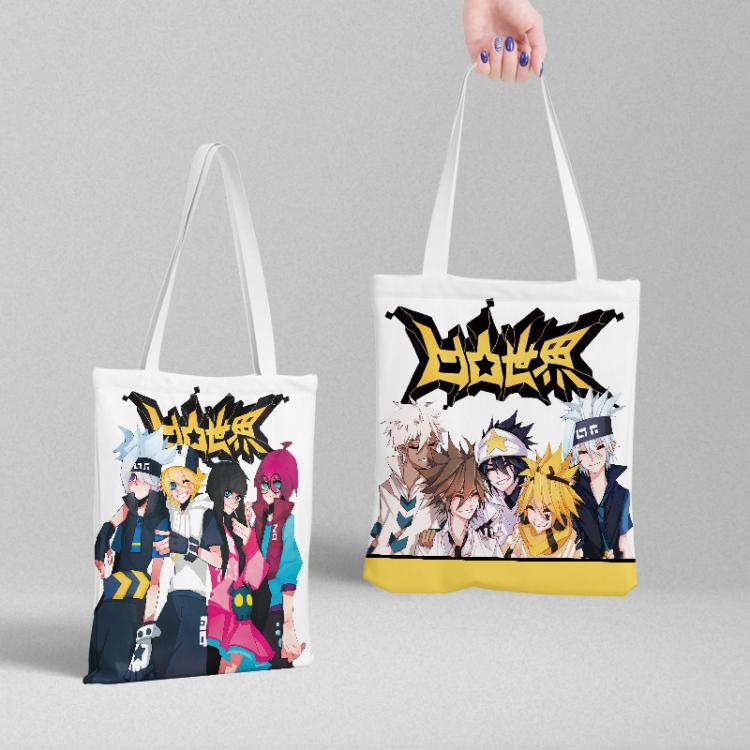 AOTU Anime peripheral canvas handbag gift bag large capacity shoulder bag 36x39cm price for 2 pcs