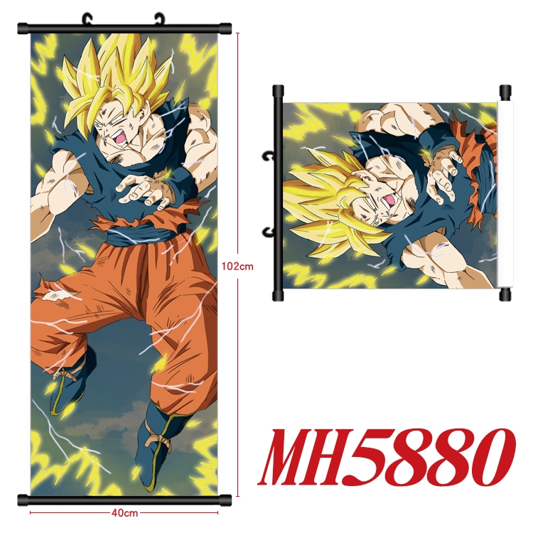 DRAGON BALL Anime black Plastic rod Cloth painting Wall Scroll 40X102CM MH5880A