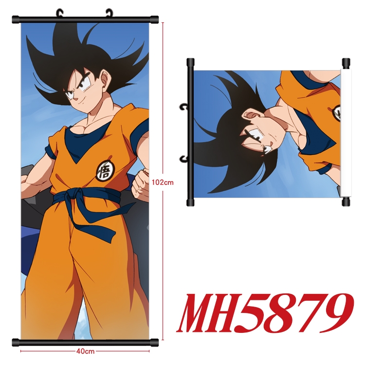 DRAGON BALL Anime black Plastic rod Cloth painting Wall Scroll 40X102CM MH5879A