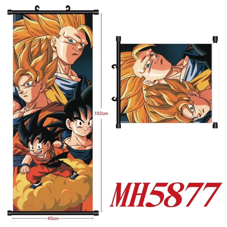 DRAGON BALL Anime black Plastic rod Cloth painting Wall Scroll 40X102CM MH5877A