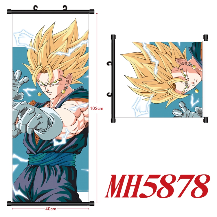 DRAGON BALL Anime black Plastic rod Cloth painting Wall Scroll 40X102CM MH5878A