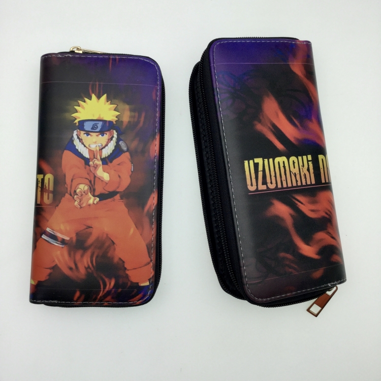 Naruto Animation full-color printed long zipper wallet  510