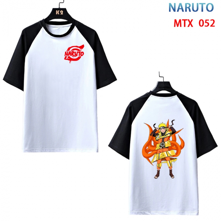 Naruto Anime raglan sleeve cotton T-shirt from XS to 3XL MTX-052